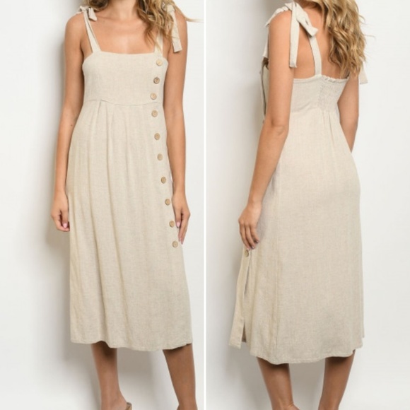 Trend Setter Diva Boutique Dresses & Skirts - #33 OATMEAL MIDI DRESS